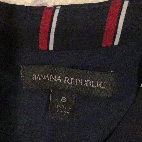 Banana Republic navy stripe dress sz 8 - Picture 3 of 7